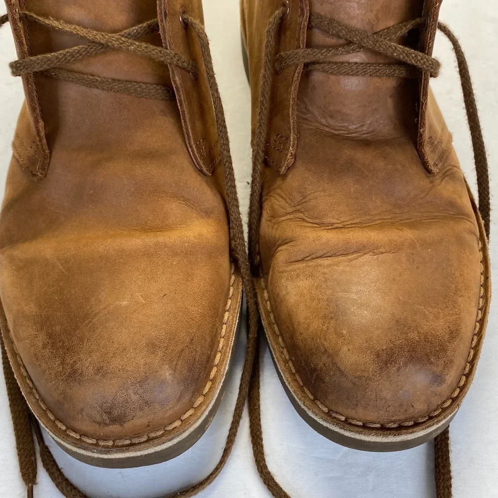 CLARKS Desert Chukka Boot Brown Leather Men's Size 9.5 M,Comfort,Ankle‎